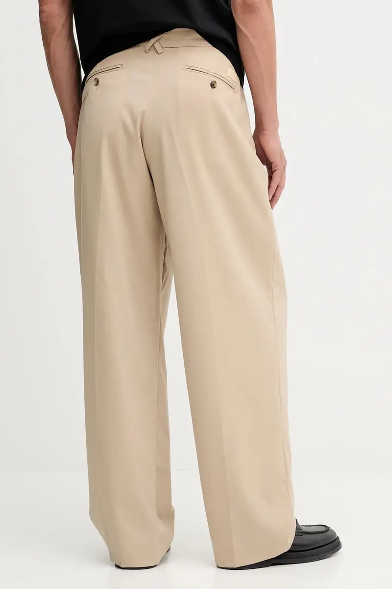 pantaloni in misto lana uomo colore beige FF65PA3689RZ miniatura 3