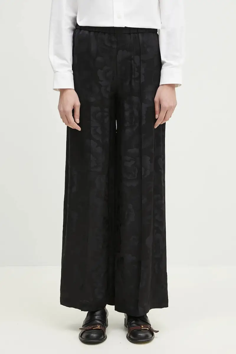 pantaloni in seta donna colore nero FF52PA0849JR.99