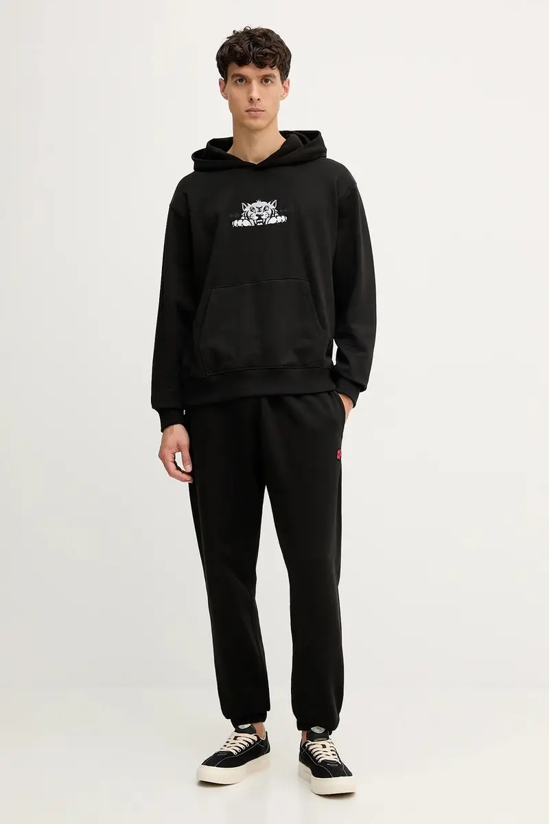 pantaloni tuta di cotone uomo colore nero FE65PA8254MF miniatura 2