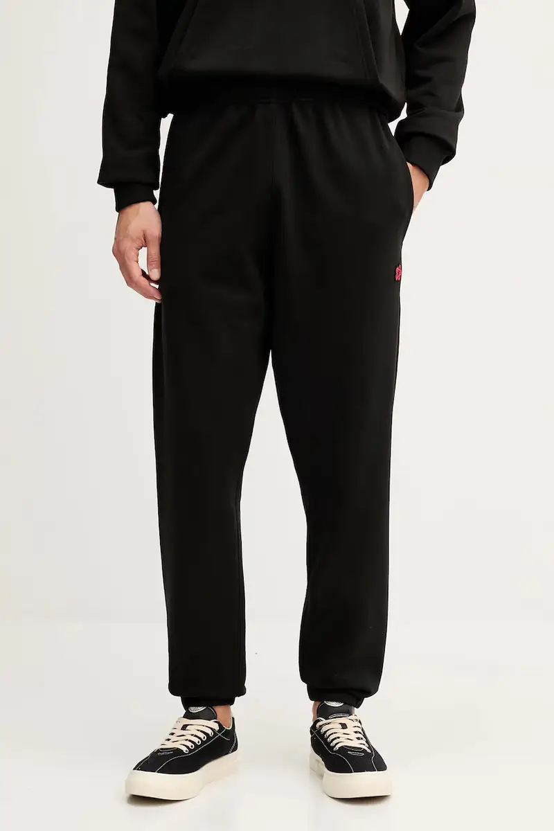 pantaloni tuta di cotone uomo colore nero FE65PA8254MF