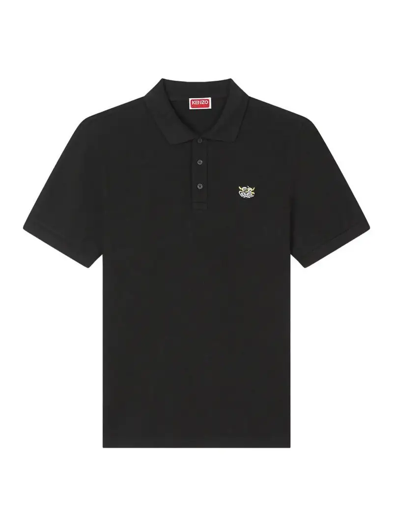 Polo In Cotone Con Logo In Colore Nero