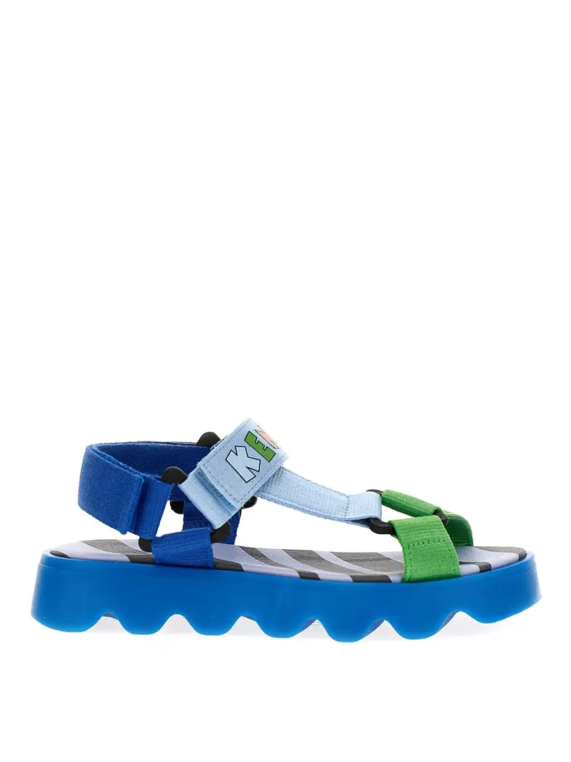 Sandali con fascia con logo Multicolore