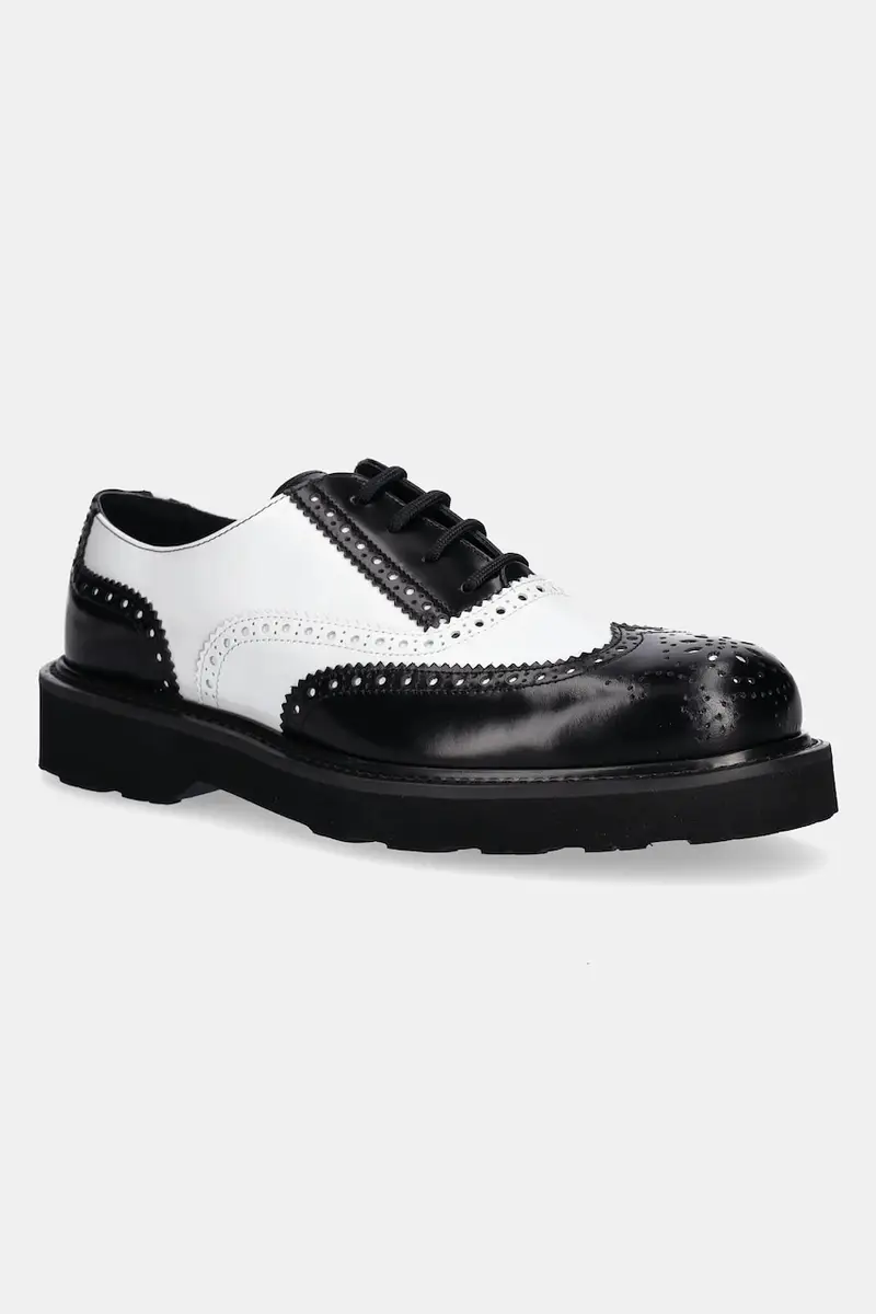 scarpe in pelle Ukio Brogue uomo colore bianco FF65DB114L52.01