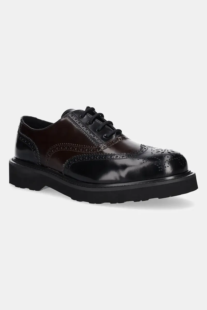 scarpe in pelle Ukio Brogue uomo colore nero FF65DB114L52.91