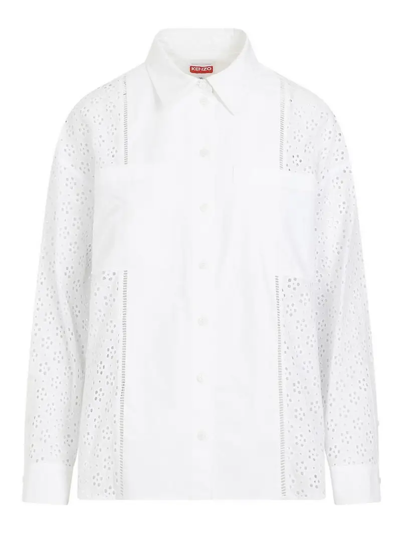 Shirt Anglaise broderie Bianco