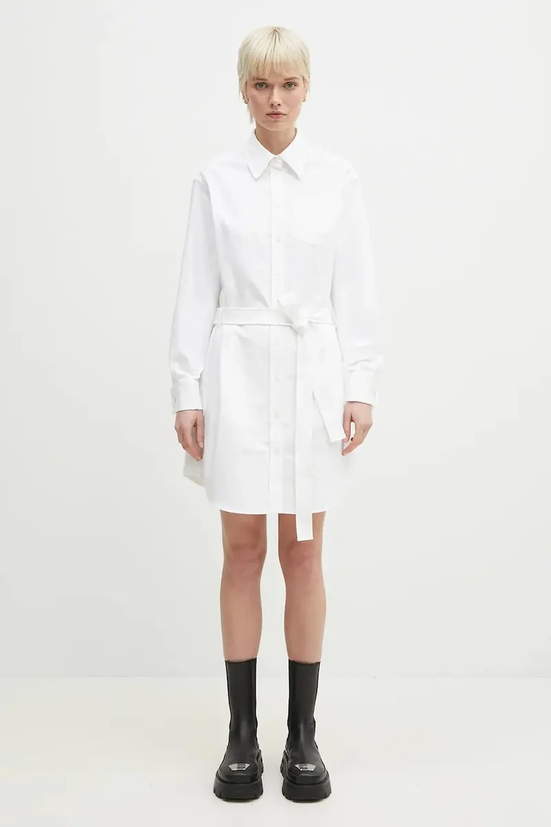 vestito in cotone colore bianco FF52RO4059LO.01