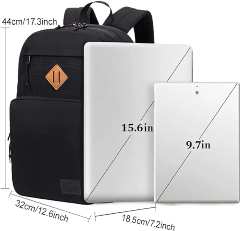 KEOFID Zaino per Computer Portatile per Uomini e Donne, Antifurto Zaino per Business 15, 6 pollici(Nero) miniatura 2