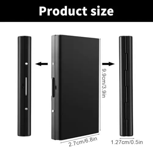 KEQAR Porta Carte in Metallo con Blocco RFID, Portatessere Donna e Uomo con 10 Scomparti, Protezione RFID & NFC miniatura 2