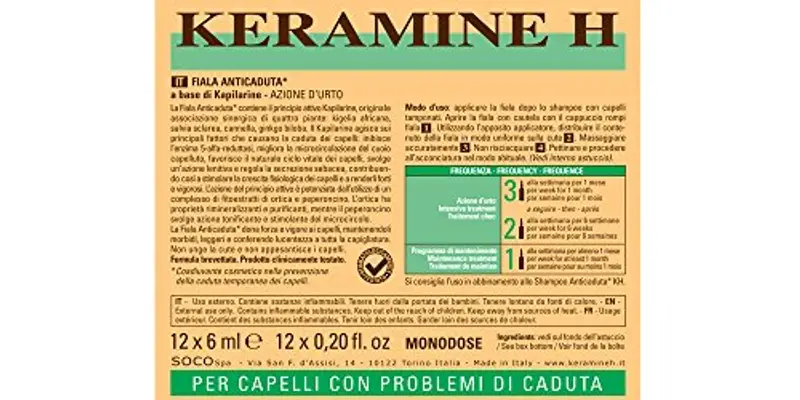 Keramine H Fiala Anticaduta per Capelli, 12 x 6ml miniatura 2