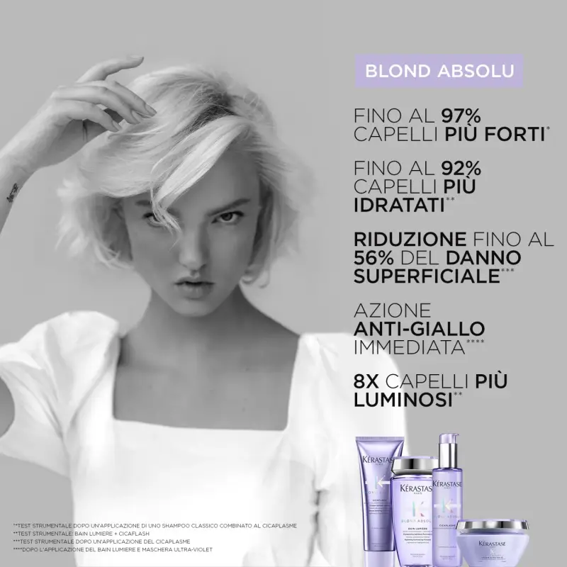 Blond Absolu Masque Ultra-Violet - Maschera capelli rovinati, Maschera illuminante capelli, Capelli colorati, Capelli danneggiati miniatura 4
