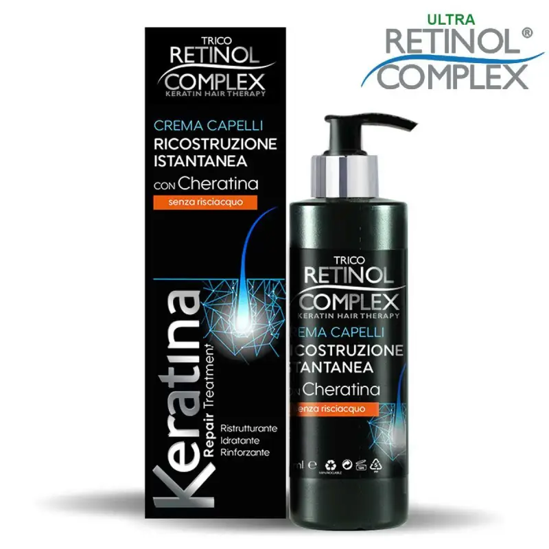 Trico retinol complex maschera crema capelli ricostruzione istantanea con cheratina 100 ml