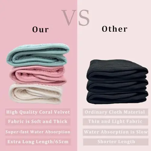 KEYRI 3 Pezzi Fascia per Capelli Donna, Fascia Capelli Skincare Regolabile Spa Headband In Pile Corallo Fascia per il miniatura 3