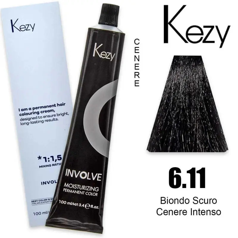 involve color 100 ml biondo scuro cenere intenso 6.11
