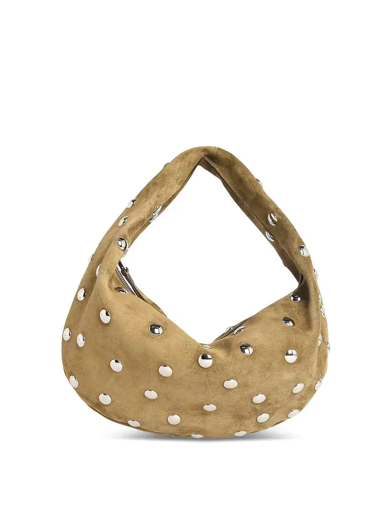 Borsa Olivia Hobo in pelle scamosciata Verde