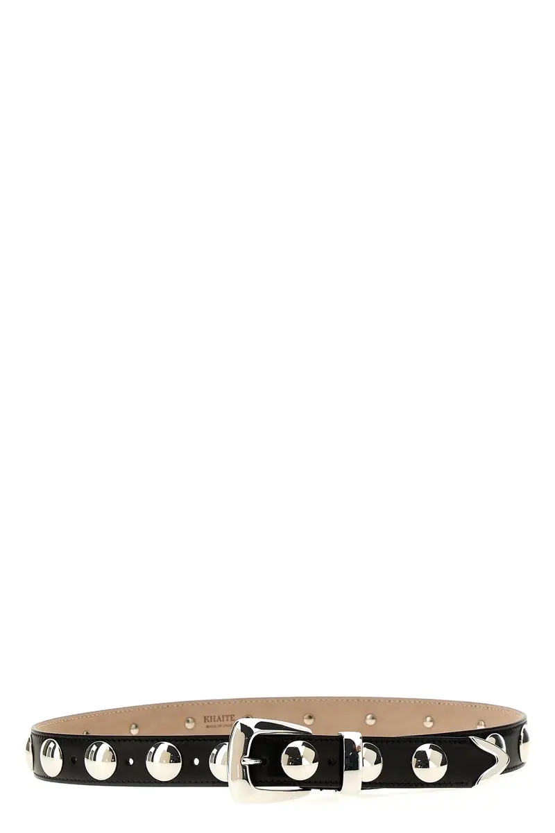 Khaite Cintura Benny Nero in Pelle con Borchie