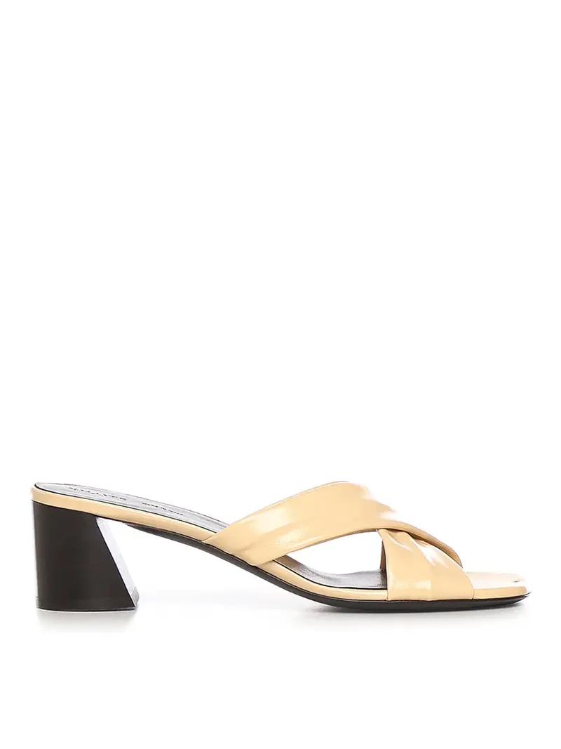 Liria Leather Mule Crema
