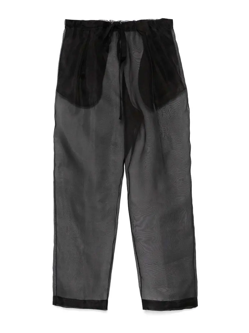 Pantaloni di seta Trenton Nero