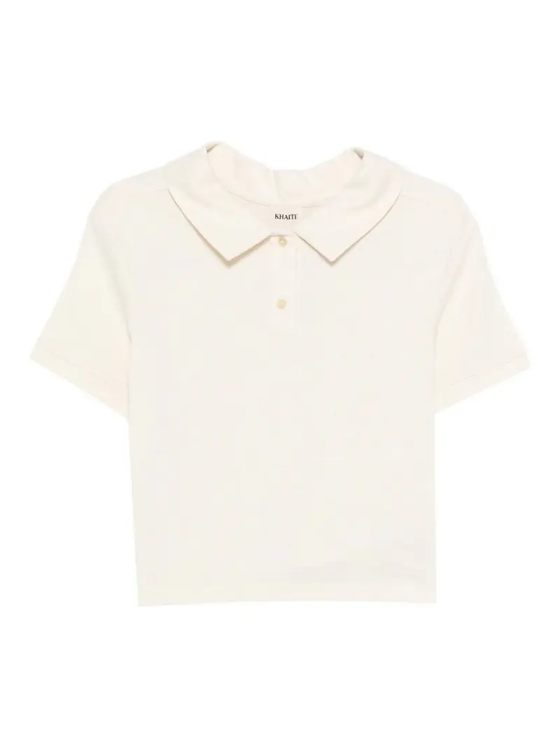 Polo in seta Jasna Beige