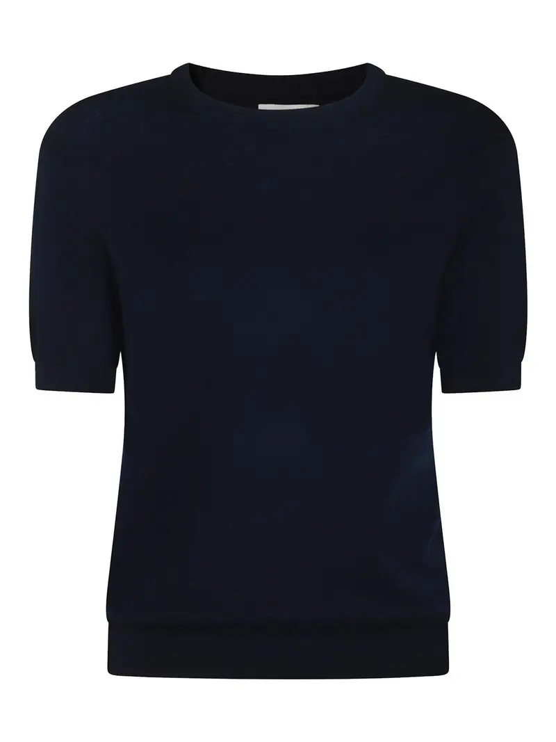 Pullover in lana nera Blu