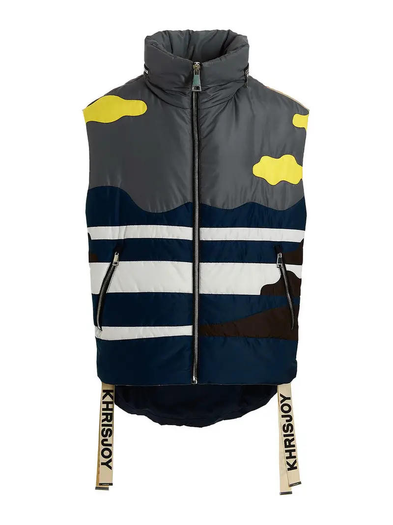 Gilet con patchwork Multicolore