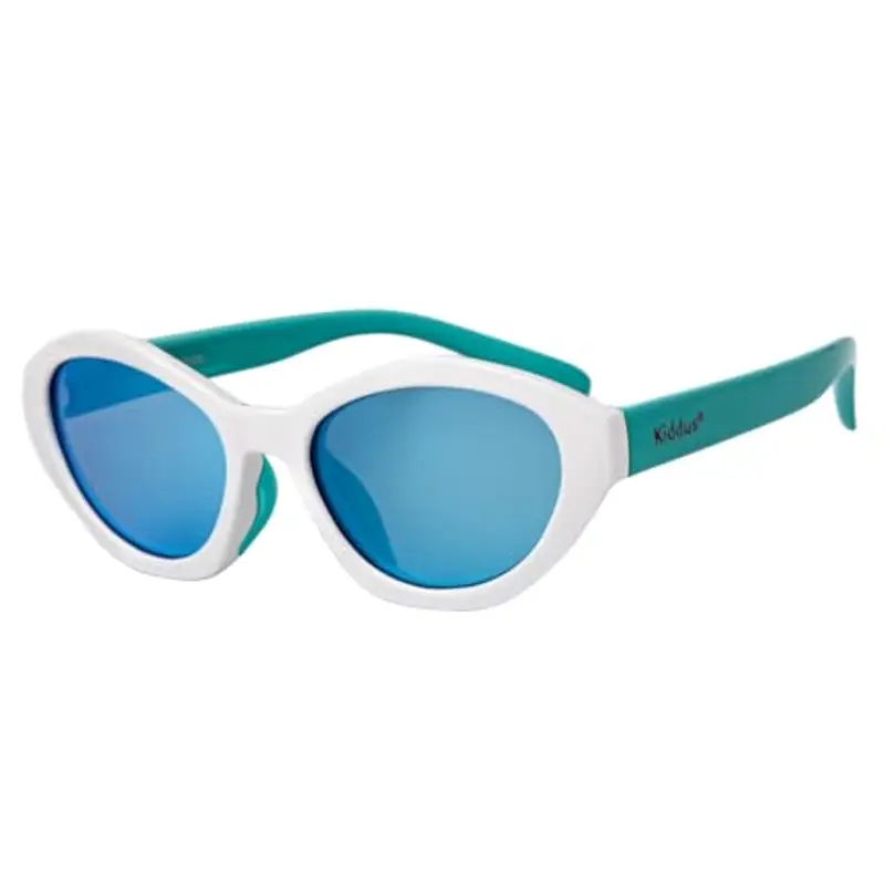 Kiddus Occhiali da sole per bambina dai 4 ai 7 anni Polarizzati con Protezione UV400 e Montatura flessibile.