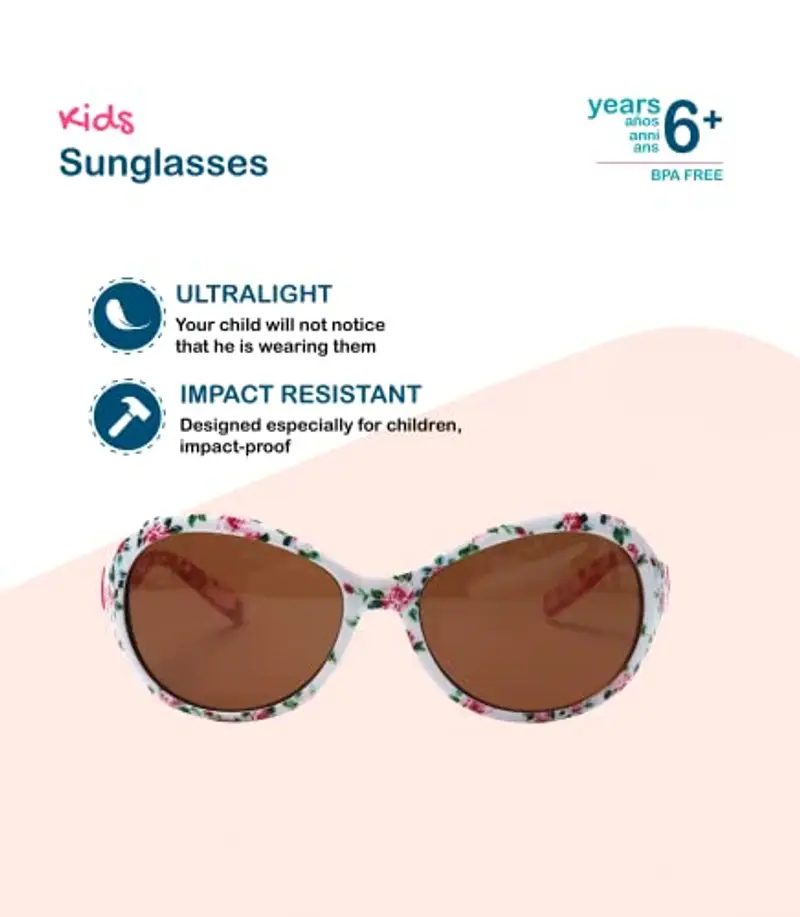 Kiddus Occhiali da Sole Polarizzati per Bambine, Età 6-9 Anni, Protezione UV400 100%, Stile alla Moda miniatura 3