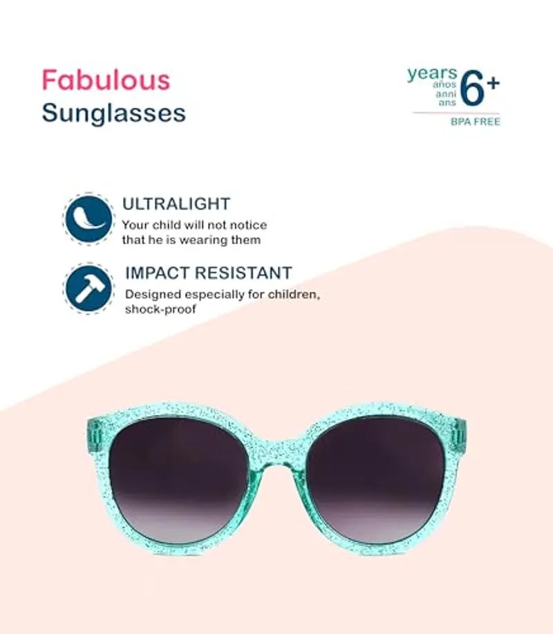 Kiddus Occhiali da Sole Polarizzati per Bambine, Età 6-9 Anni, Protezione UV400 100%, Stile alla Moda miniatura 3