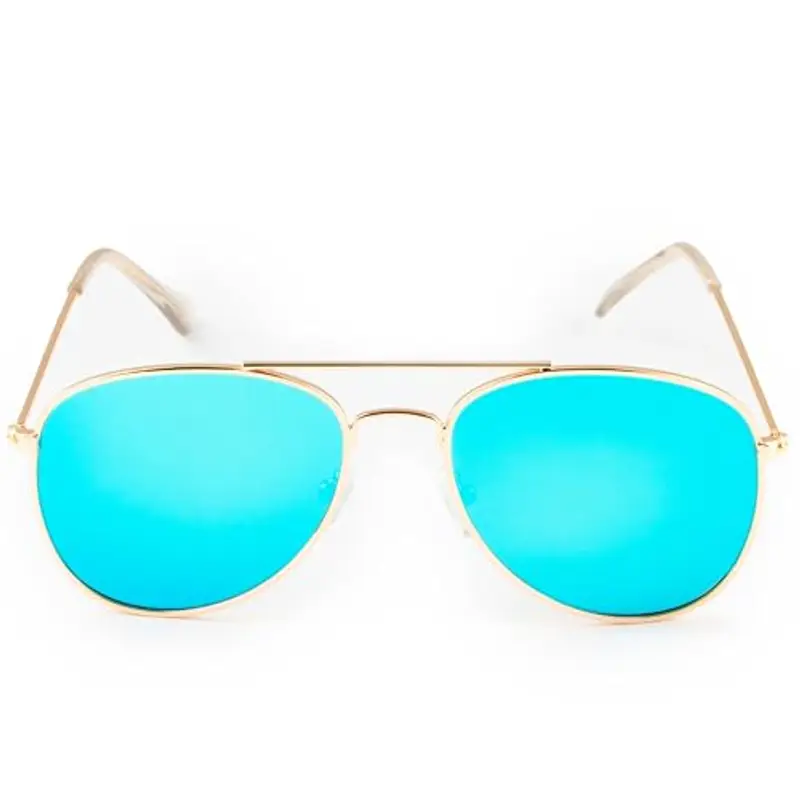 Kiddus Ochiali da Sole Polarizzati per Ragazza e Ragazzo da 10 anni. UV400 Protezione al 100% dai Raggi Ultravioletti. Telaio in Metallo Leggero. Stile Aviatore miniatura 2