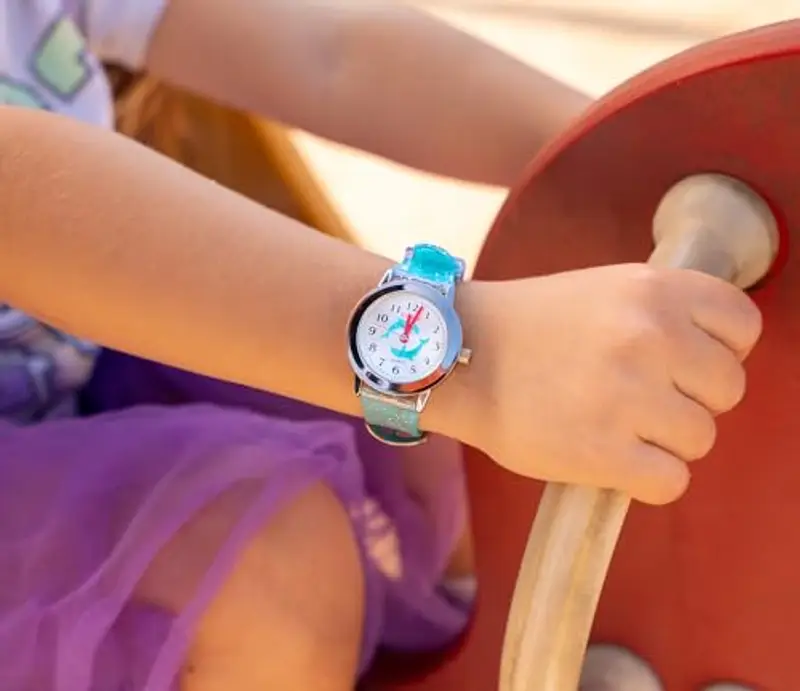Kiddus Orologio Bambina, Analogico a partire da 4 anni, Regalo per Bambine con Glitter, Contiene Esercizi per Imparare a Leggere L'ora, Aprendimento Bimba miniatura 2