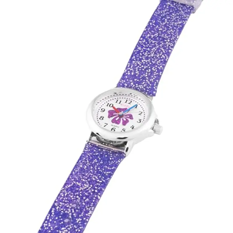 Kiddus Orologio Bambina, Analogico a partire da 4 anni, Regalo per Bambine con Glitter, Contiene Esercizi per Imparare a Leggere L'ora, Aprendimento Bimba miniatura 3