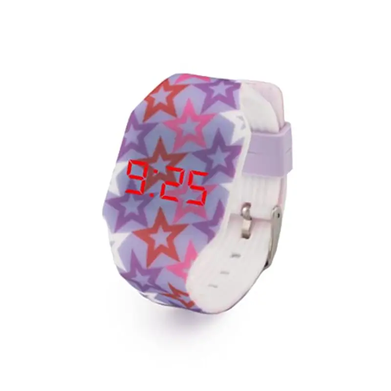 Kiddus Orologio digitale a LED bambini, ragazze, adulti. Cinturino comodo in morbido silicone. Batteria giapponese lunga durata. Facilità di lettura e apprendimento dell’ora.