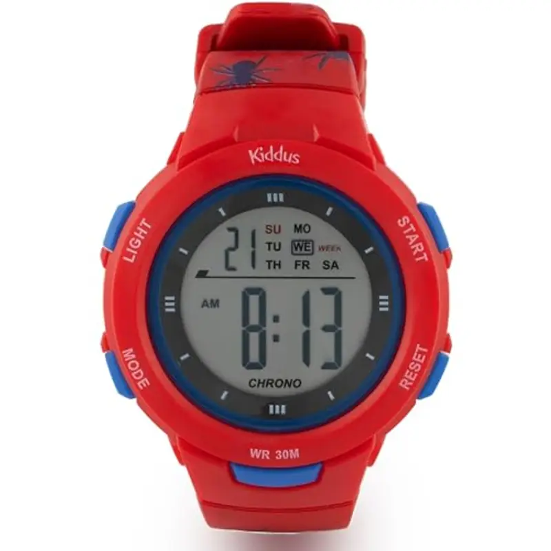 Kiddus Orologio Digitale Bambine e Bambini. Con Cronometro, Calendario, Sveglia, Luce. Resistente All’acqua. Da Polso miniatura 2