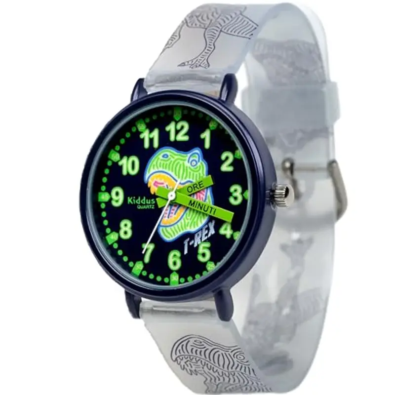 Kiddus Orologio Educativo per Bambini, Orologio da polso Analogico per Bambino 5-10 Anni, 3ATM e 5ATM, Primo con Ore e Minuti, Regalo Bimbo Aprendimento