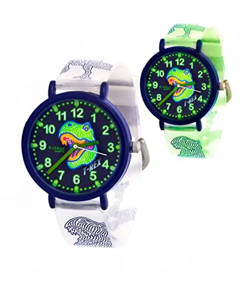 Kiddus Orologio Educativo per Bambini, Orologio da polso Analogico per Bambino 5-10 Anni, 3ATM e 5ATM, Primo con Ore e Minuti, Regalo Bimbo Aprendimento miniatura 2