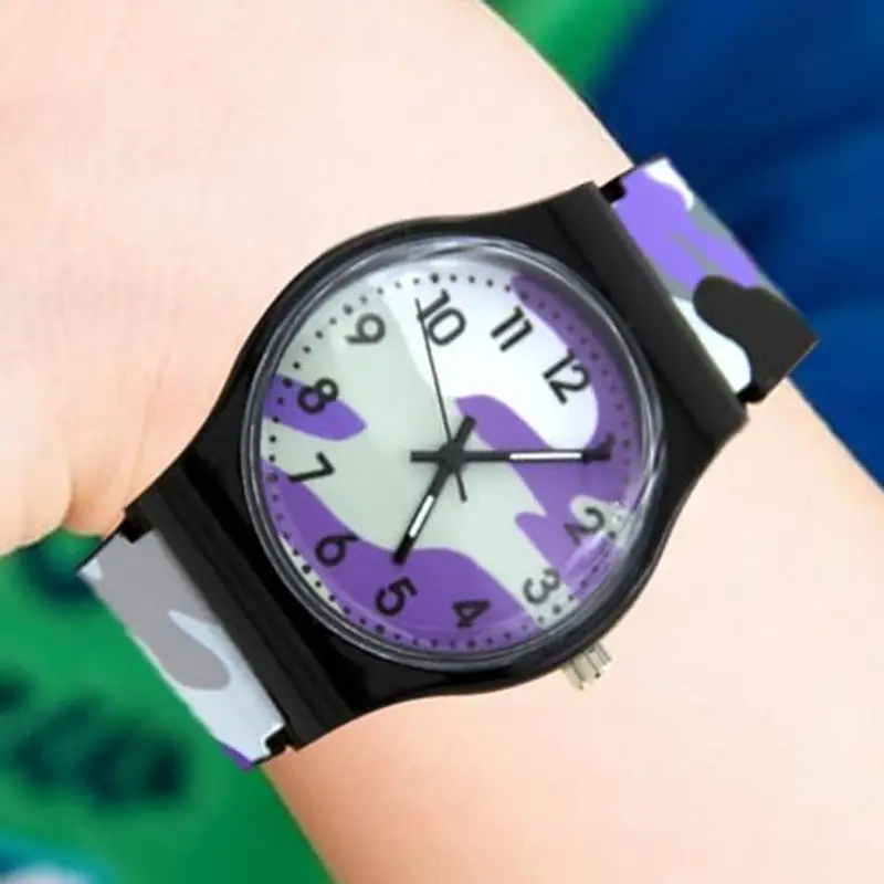 Kids Analog orologio, orologio quarzo per bambini | Waterproof Mimeflage Kid Quartz - Orologio da polso per esterni sportivi, orologio di apprendimento divertente, strumento di insegnamento per gli st miniatura 3