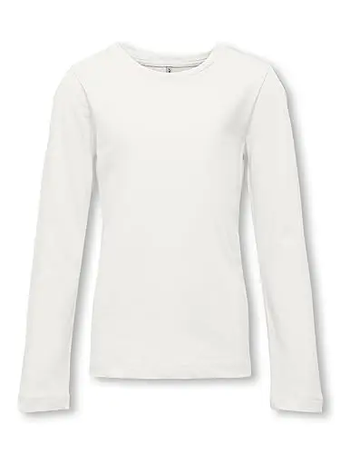 KIDS ONLY Kognew Only L/S Tee Jrs Noos Maglietta a maniche lunghe, Bambine e ragazze, Bianco (Ballerino Di Nuvola), 134