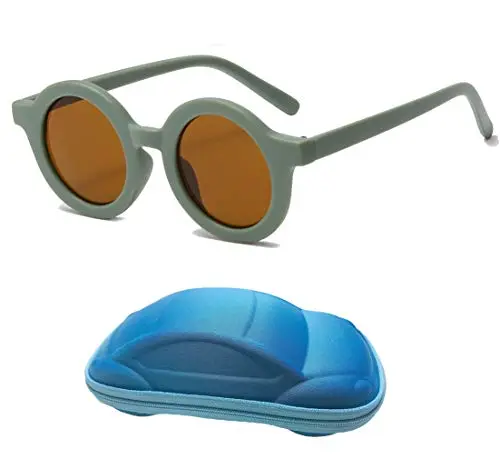 Kids Sunglasses UV400 Protection Cute Round Glasses for Toddler Boys Girls Age 2