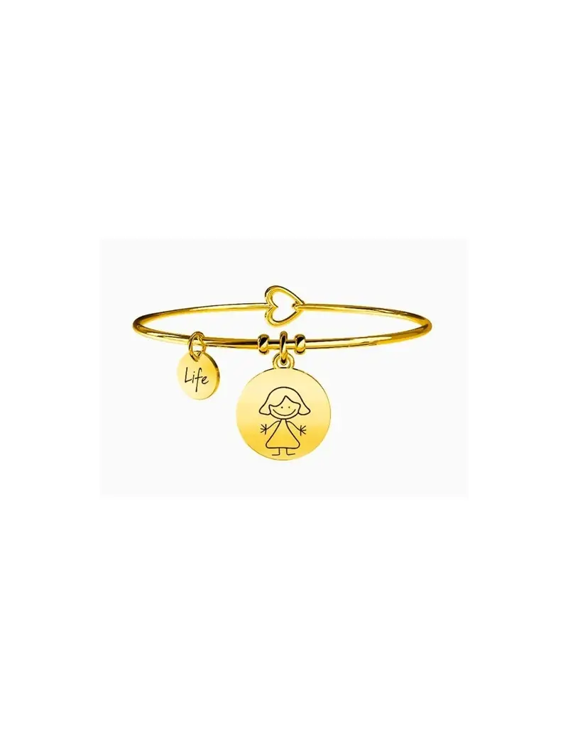 Bracciale KIDULT FAMILY in acciaio 316L - 231565 MUM Gold
