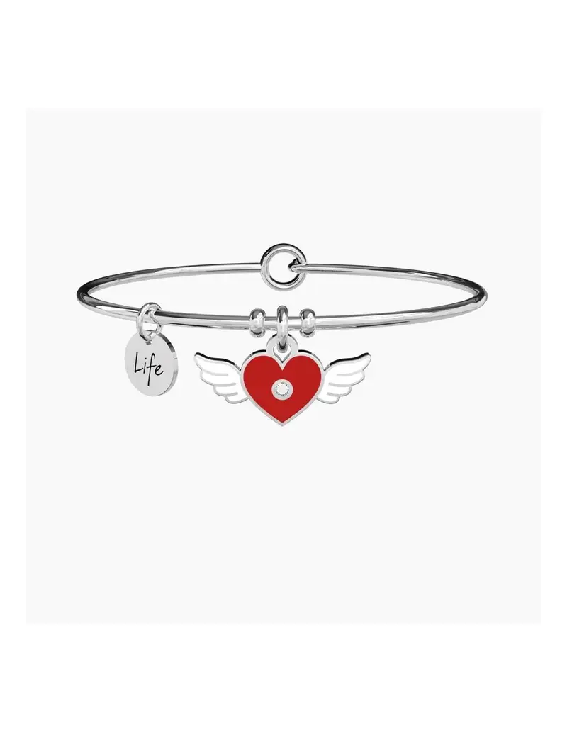 Bracciale KIDULT LOVE Acciaio 731893 CUORE AMORE CHE SPICCA IL VOLO