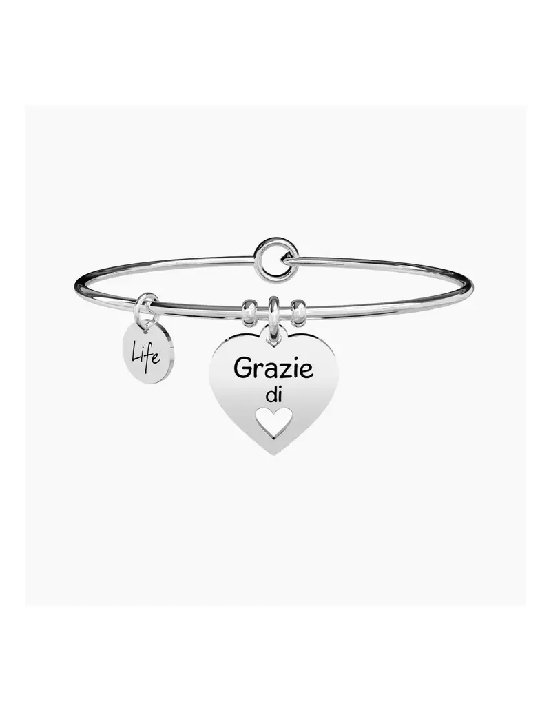Bracciale KIDULT LOVE in Acciaio 731298 CUORE GRAZIE