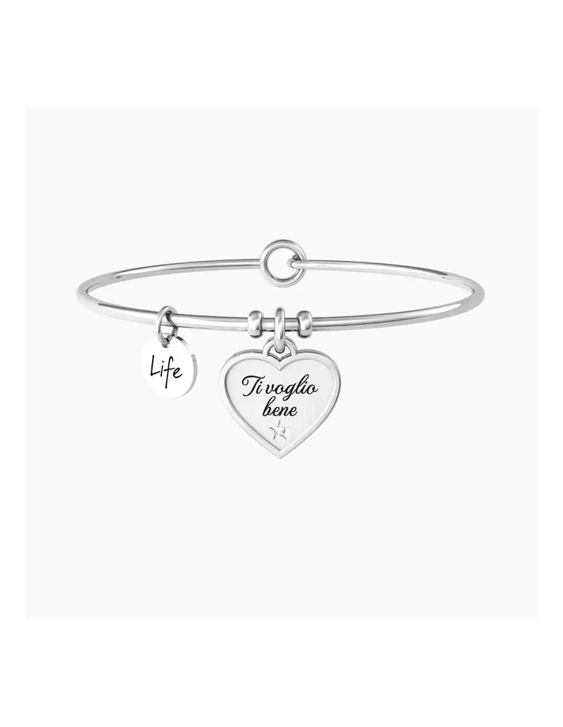 Bracciale KIDULT LOVE in Acciaio 732076 Cuore Ti Voglio Bene