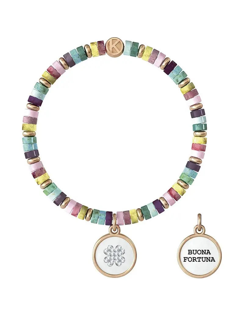 Bracciale KIDULT NATURE in acciaio 316L 732033 QUADRIFOGLIO