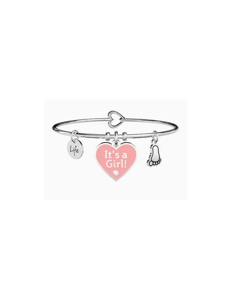 Bracciale KIDULT SPECIAL MOMENTS in acciaio 316L - 731710 CUORE | IT'S A GIRL