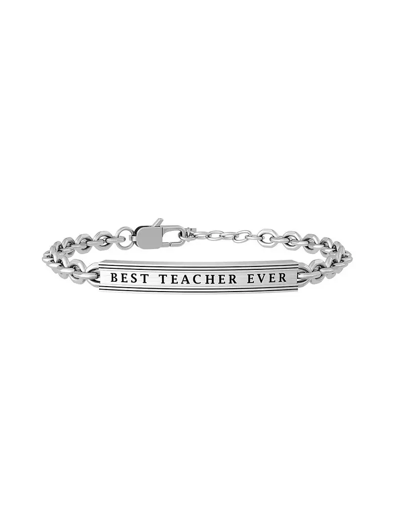 Bracciale KIDULT UOMO LOVE in acciaio 316L 732038 BEST TEACHER EVER