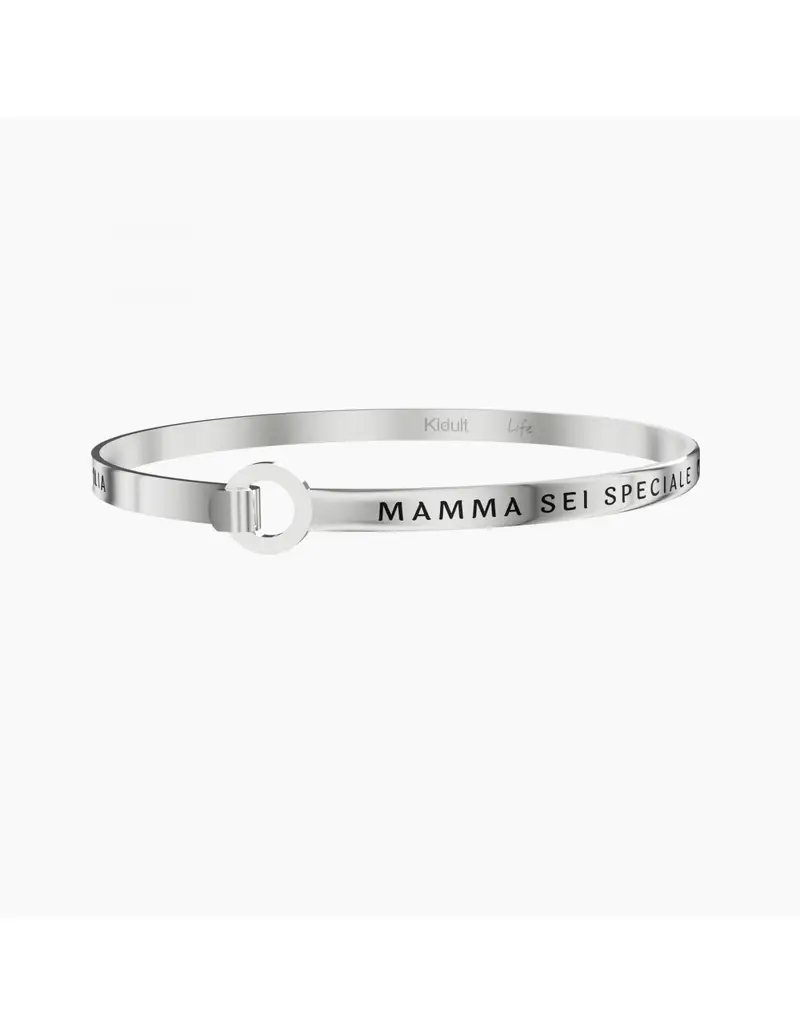 Bracciale rigido KIDULT Family 732292 in acciaio con incisione - Mamma sei speciale