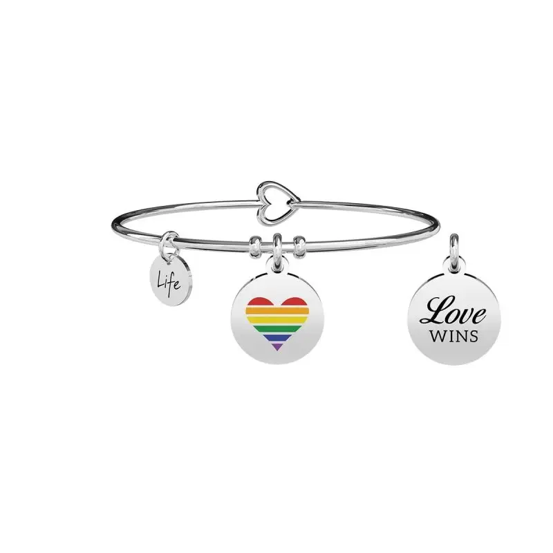 Bracciale Rigido Love Wins - Cuore - Kidult miniatura 2