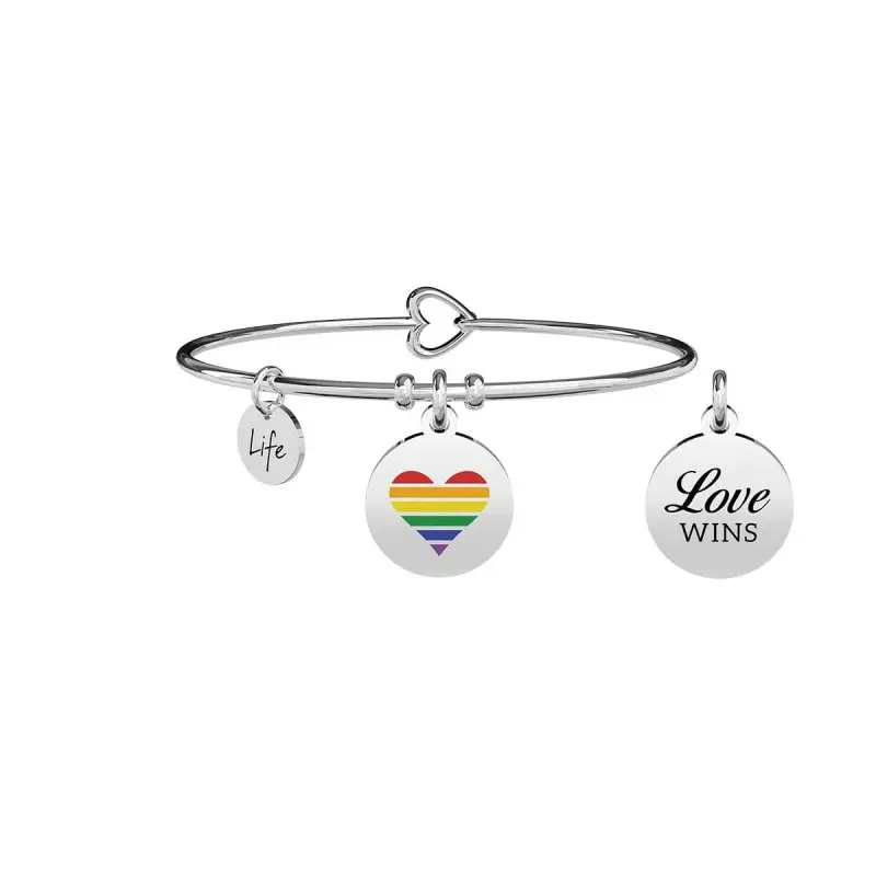 Bracciale Rigido Love Wins - Cuore - Kidult