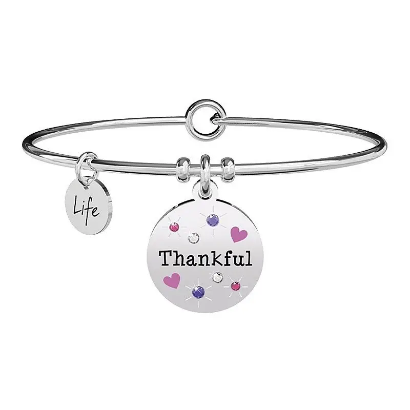 Bracciale Rigido Thankful In Acciaio - Kidult miniatura 2