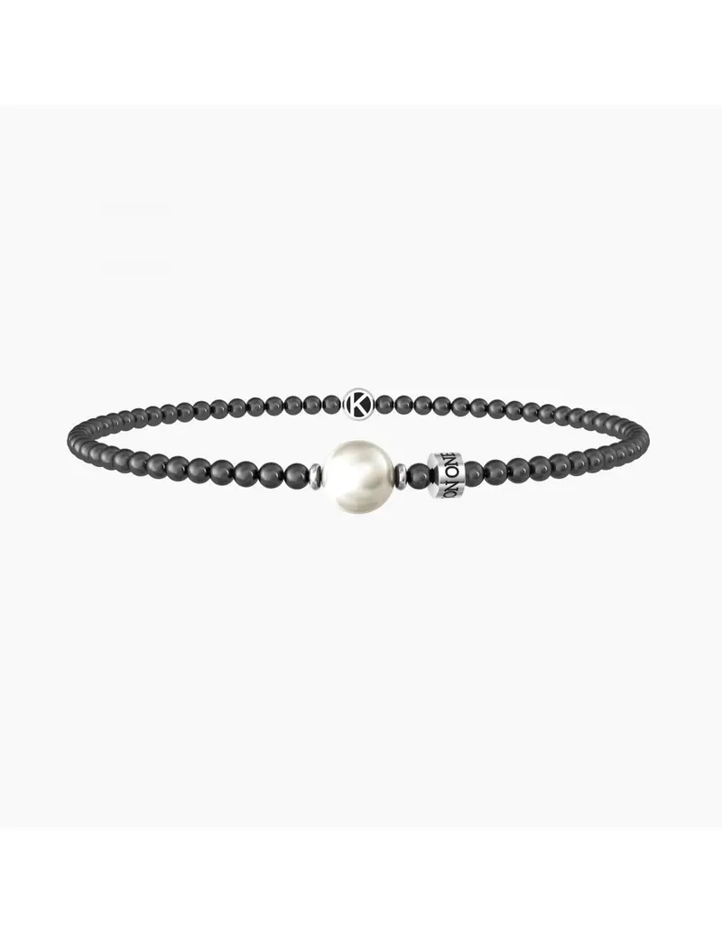 Bracciale Uomo KIDULT Love 732245 ONE IN A MILLION in acciaio e perla