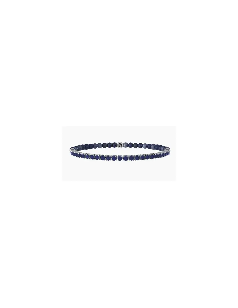 Bracciale Uomo KIDULT Symbols 732168 Sodalite e Zaffiri sintetici
